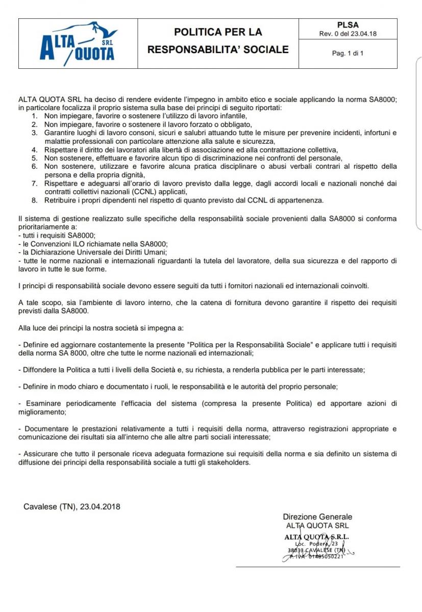 Politica per la responsabilità sociale